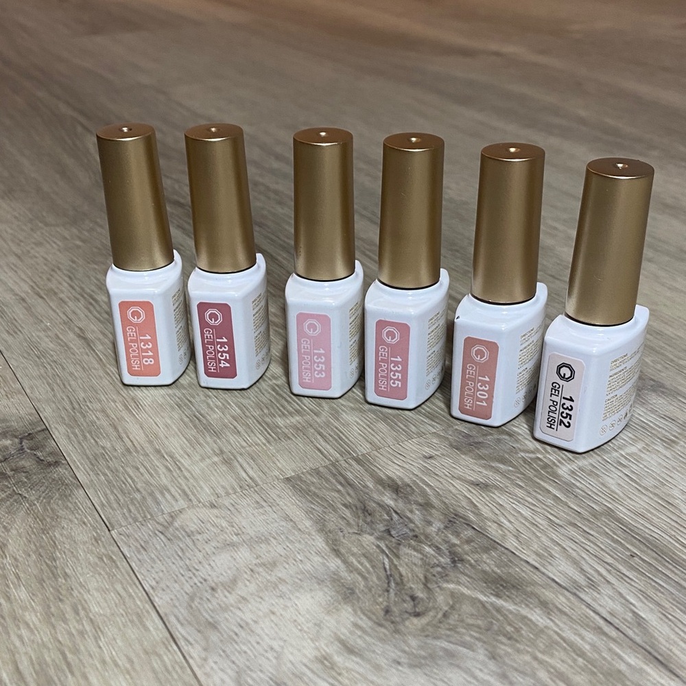 Gaoy Soak Off Gel Nail Polish Set - Pink/Neutral Shades